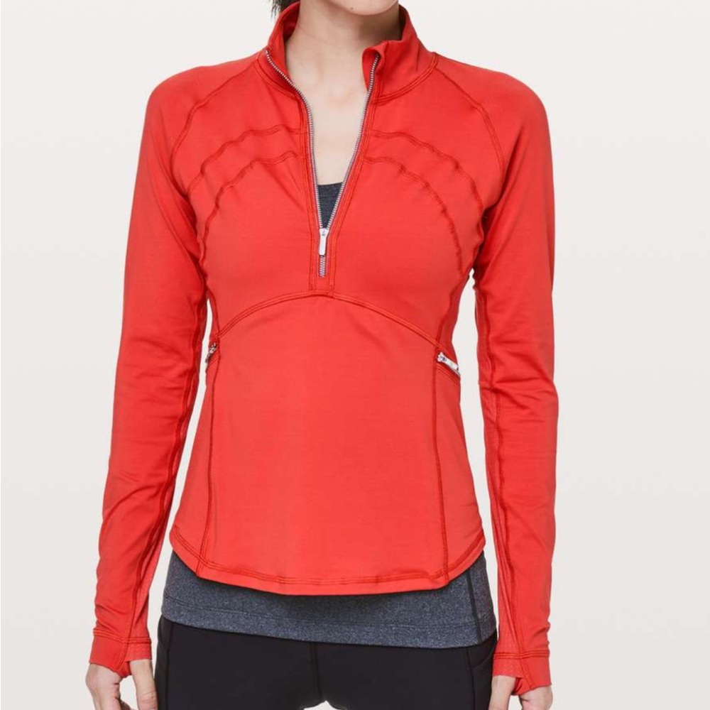Lululemon half zip: front of the pack sz 6